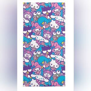 NWOT Hello Kitty And Friends Popcorn Beach Towel 29"x54"